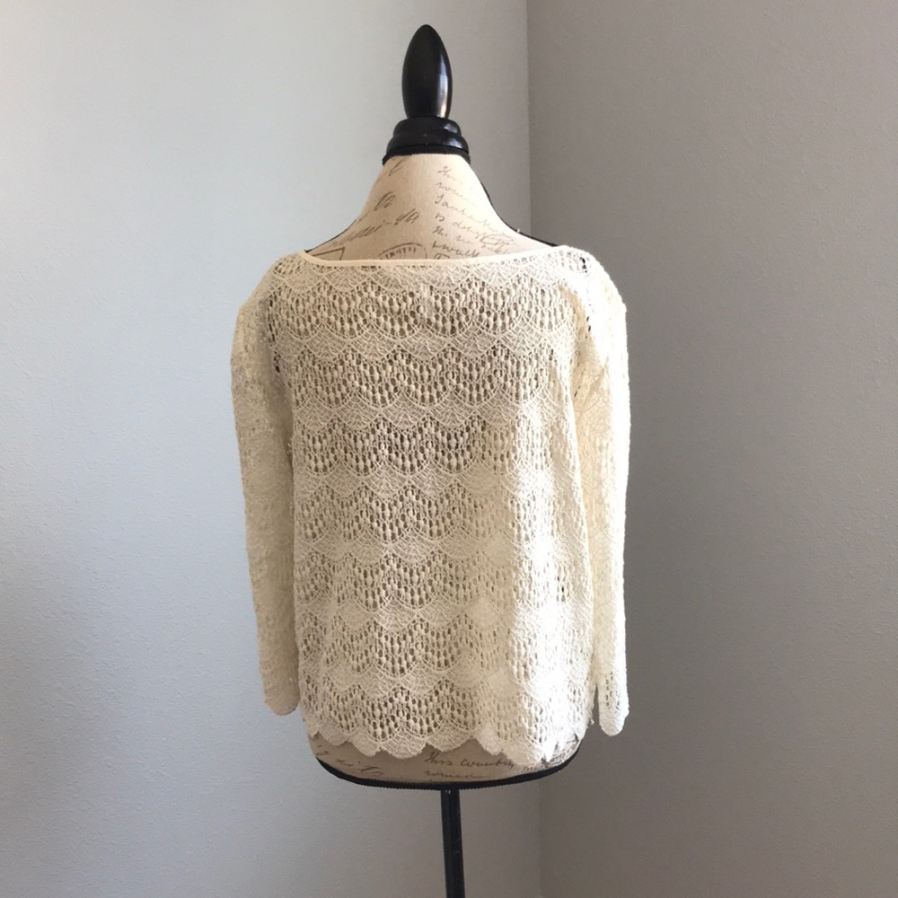 BCBGeneration Sheer Lace Top
